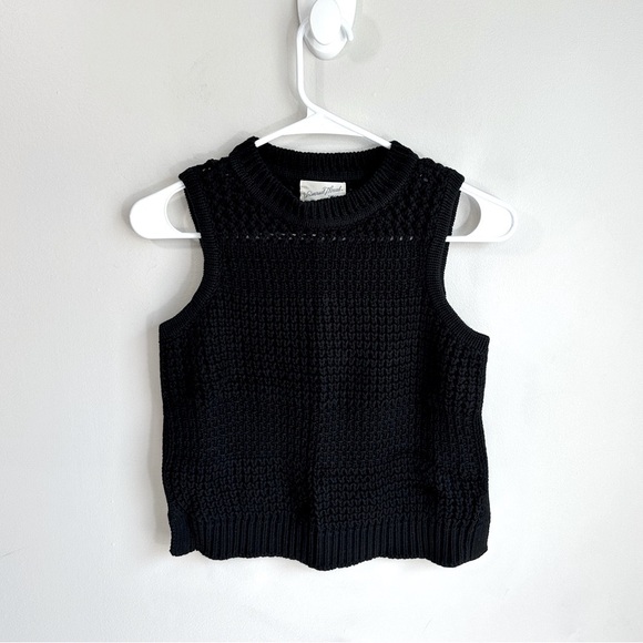NWT Universal Thread Crochet Knit Open Work Sweater Vest Black Size X-Small - Picture 10 of 11